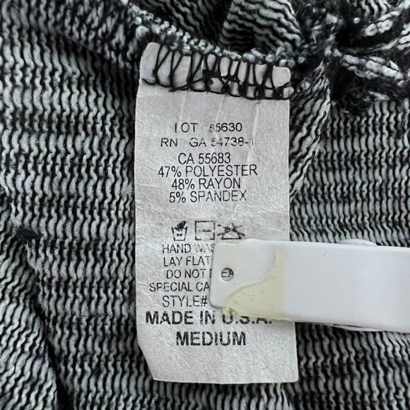 Nally & Millie Womens Cowl Neck Sweater Black/Gray Striped Size Medium - Picture 7 of 7